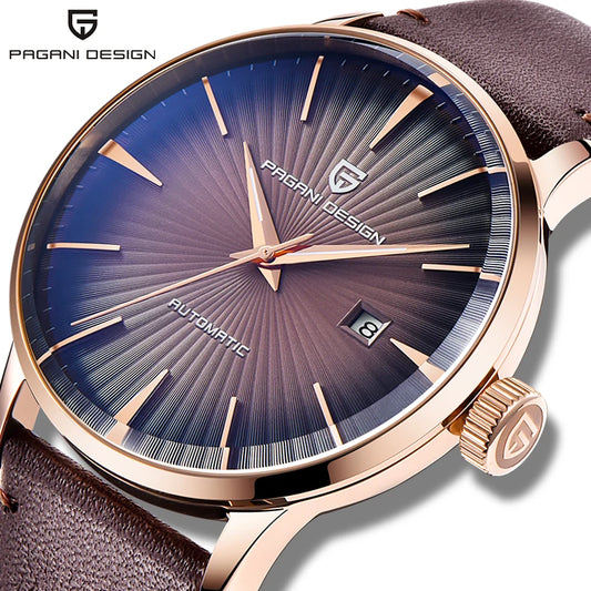2023 New PAGANI DESIGN Men's Watches Fashion Sports Gold Watch For Men Automatic Mechanical Wristwatches Men Waterproof Leather