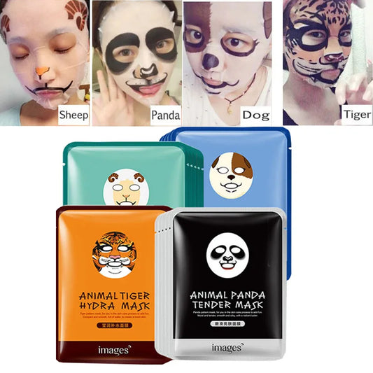 Animal Face Mask Deep Moisturizing Sheet Mask Oil Control Brighten Skin Mask for Woman Panda Tiger BIOAQUA Korean Facial Mask