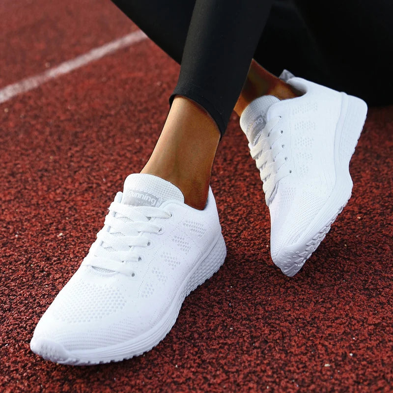 Women's Sneakers Casual Shoes Flats Air Mesh Breathable Trainers Ladies Shoes Female Sneakers Women Shoes Basket Tenis Feminino