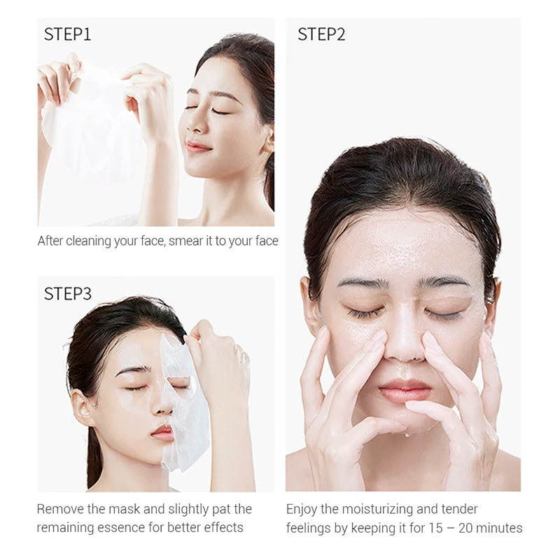 10pcs/Lot Sheet Mask Skin Care Plant Facial Mask Moisturizing Oil Control Blackhead Remover Wrapped Mask Face Mask