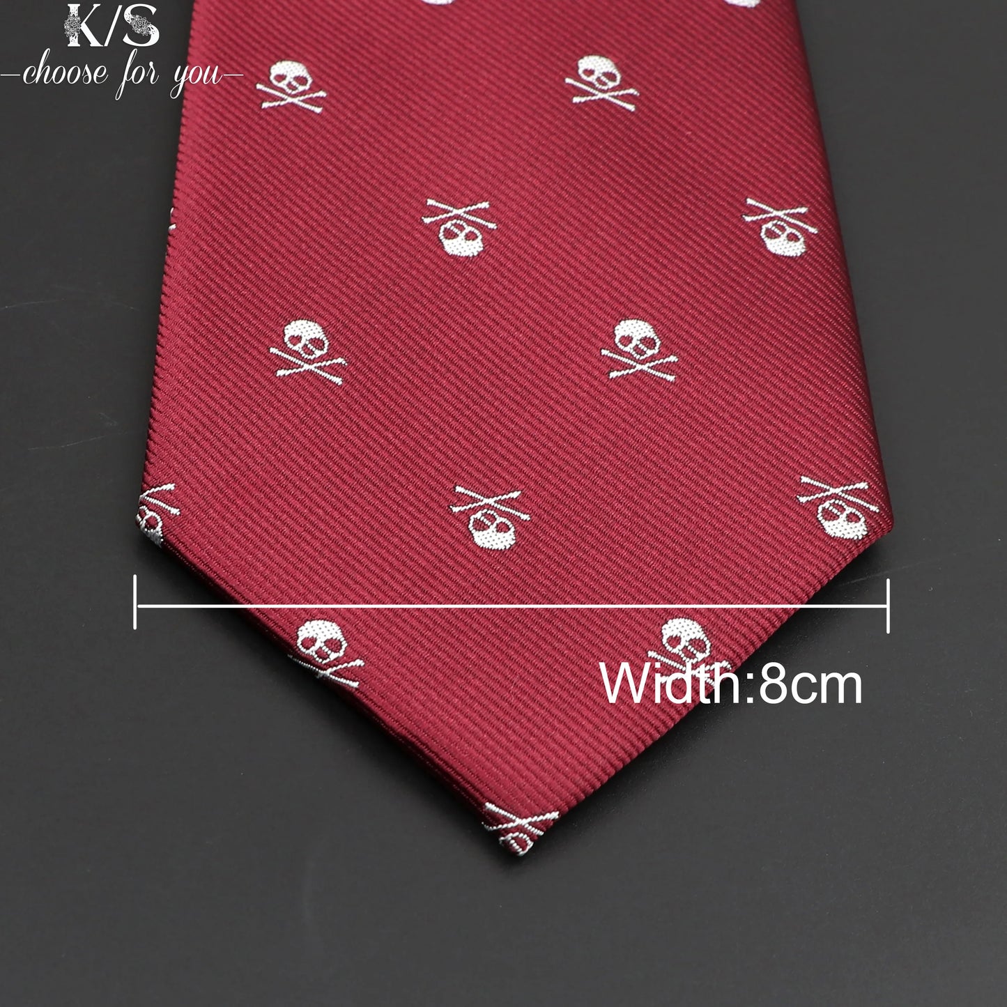 New Casual Skull Ties For Men Classic Slim 8cm Polyester Neckties Fashion Man Tie Gift For Men Wedding Groom Business Necktie
