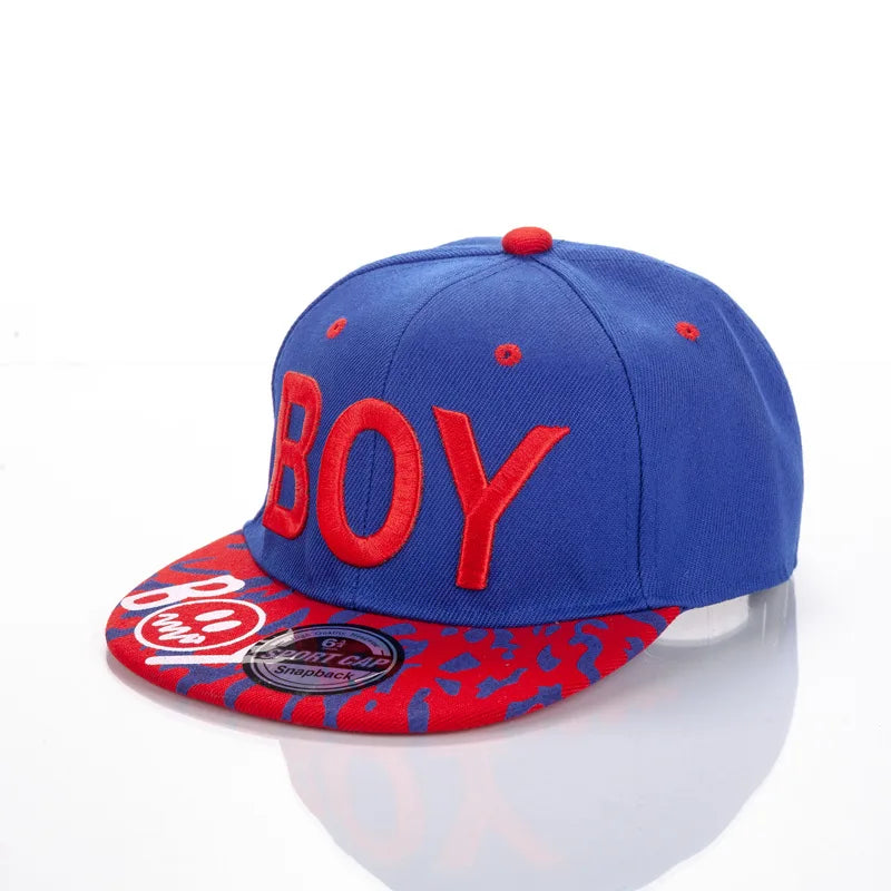 Cool Boy Embroidery Kids Baseball Cap Boys Girls Snapback Hat Four Seasons Children Hip Hop Sun Cap Hat Hot