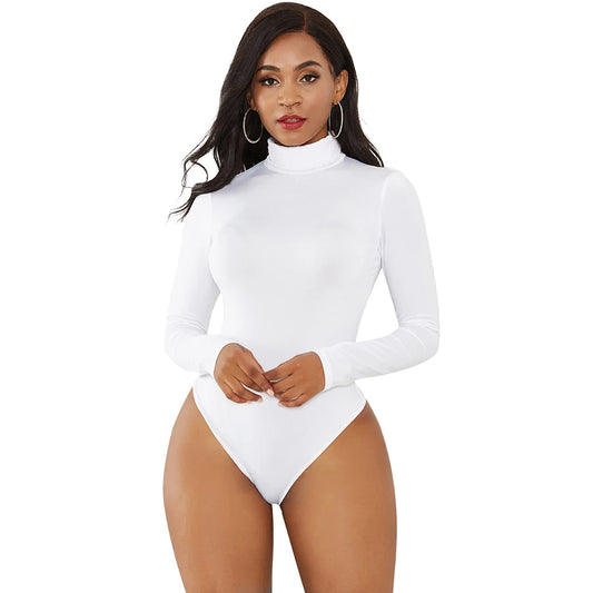 11 Color Long Sleeve Skinny Bodysuit Women Winter Autumn Solid turtleneck Turtlenec Casual Body Top Jumpsuit Black White