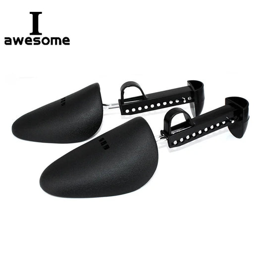 1 Pair Practical Plastic Adjustable Length Durable Black Women Men 2-Way Shoes Stretcher Tree Shaper Shoe Stretcher Holder