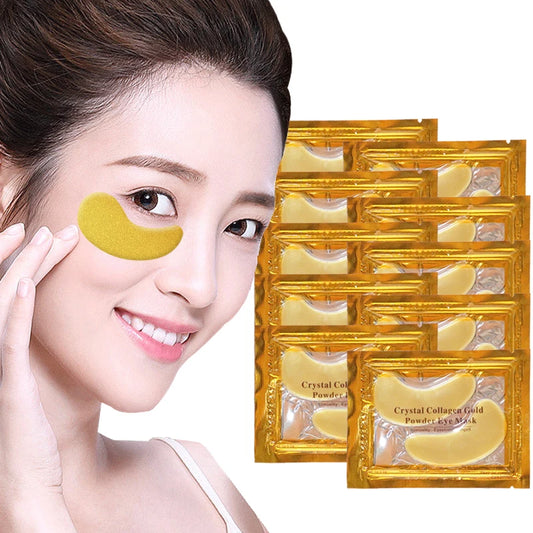 Skin Care Crystal Eye Patches Fade Dark Circles Gold Collagen Eye Mask Keep Moisturizing Firming Skin Anti Aging Wrinkle