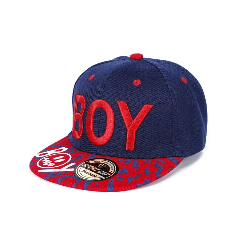 Cool Boy Embroidery Kids Baseball Cap Boys Girls Snapback Hat Four Seasons Children Hip Hop Sun Cap Hat Hot