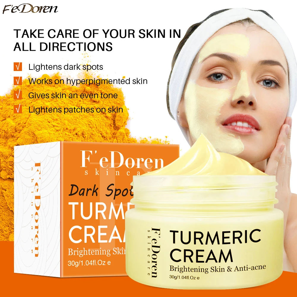 Turmeric Moisturizer Whitening Face Turmeric day & night Cream For Dark Spot anti-wrinkle Acne pigmentation corrector skin care