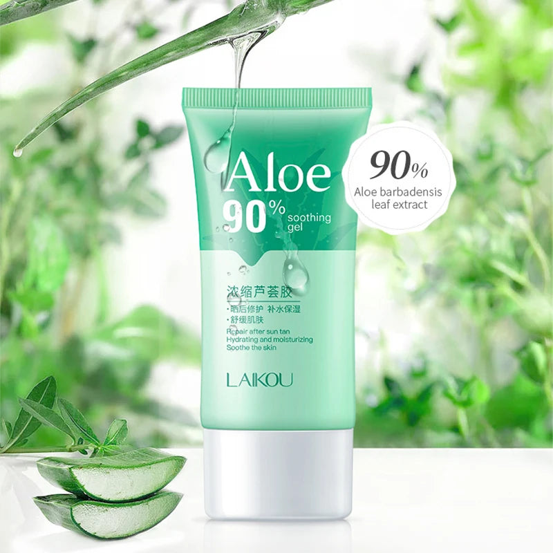 90% Aloe Soothing Gel Refreshing Oil Control Deeply Moisturize Acne Pimple Treatment Cream Sooth Skin After-sun Repair Cream