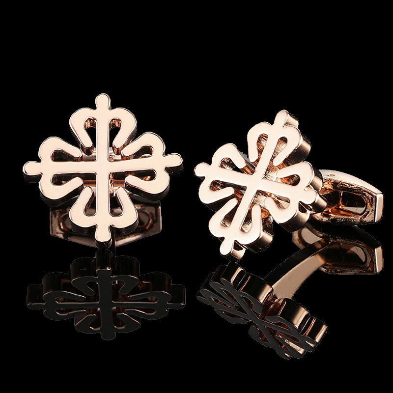 Quality Gold Color Cufflinks Chinese Knot  Maple Leaves Crown Rudder Music French Shirt Cuffs Suit Accessories Wedding Jewelry