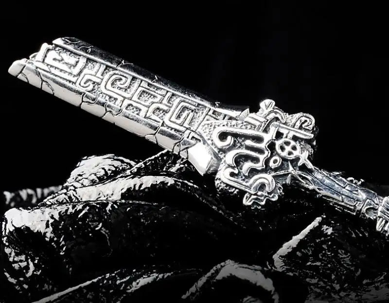 Knight Metal Broken Sword Anchor Hammer Muslim Sword Pendant Men's Stainless Steel Chain Necklace Vintage Jewelry Gift