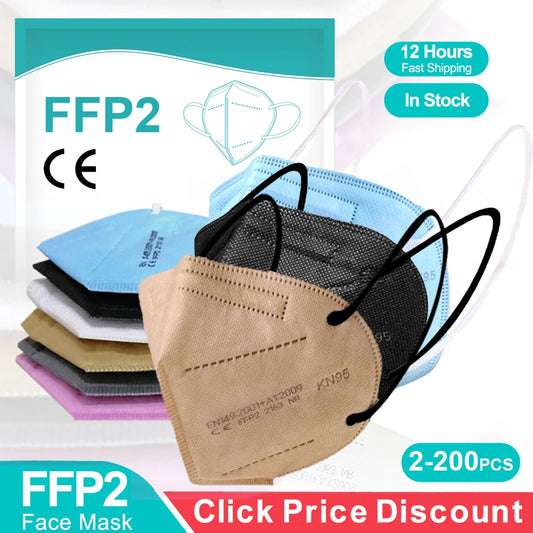 ffp2 mask Mascarillas 5 Layers Protection respirator fpp2 Masque ffp2mask KN95 Mascherine  Filter Face Mask BLACK GRAY mask