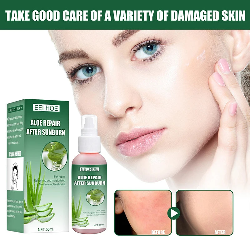 Aloe Vera Toner Spray Face Mists Sun Repair Sensitive Skin Improve Aloe Seurm Spray Moisturizing Sooth Skin Care Korean Cosmetic