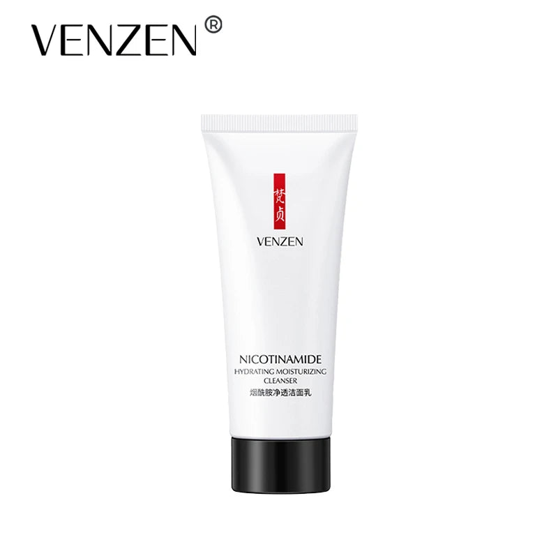 VEZE Nicotinamide Amino Acid Face Cleanser Brightening Hydrating Oil Control Blackhead Remover Nourishing Skin Care