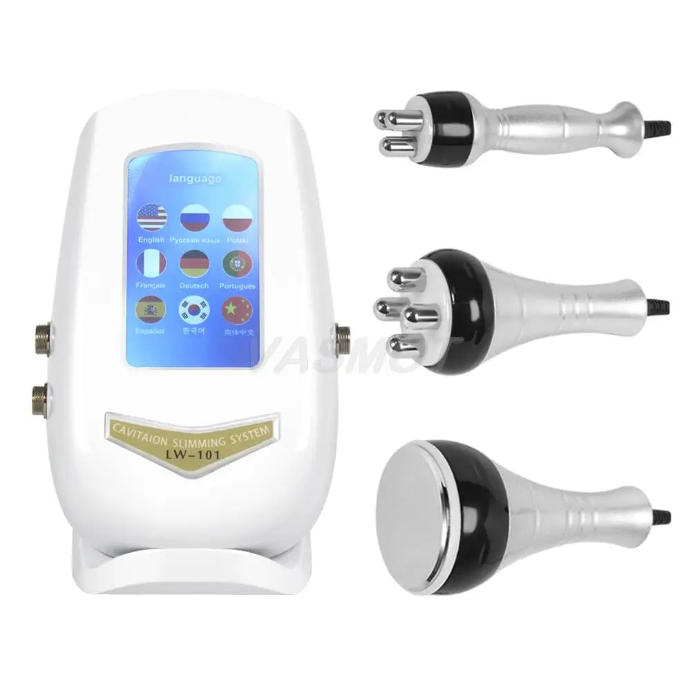 3IN1 Cavitation Ultrasonic Body Slimming Machine RF Beauty Device Facial Massager Skin Tighten Lifting Fat Burner Machine 40K