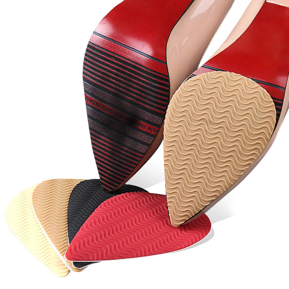 Rubber Forefoot Pads Men Women Shoes Soles Protector Anti-slip Repair Outsoles Self-adhesive Sticker High Heel Care Bottom Patch