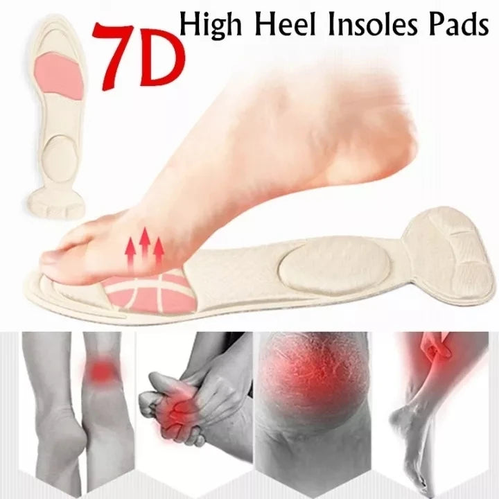 2pcs High Heel Memory Foam Insole Pad Inserts Heel Post Back Breathable Anti-slip for Women Shoe New Shoe Arch Support Insoles