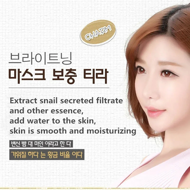 10pcs Snail Moisturizing Face Mask Replenishment Oil Control Tender Face Sheet Masks Facial Mask Skin Care Korean Cosmetics