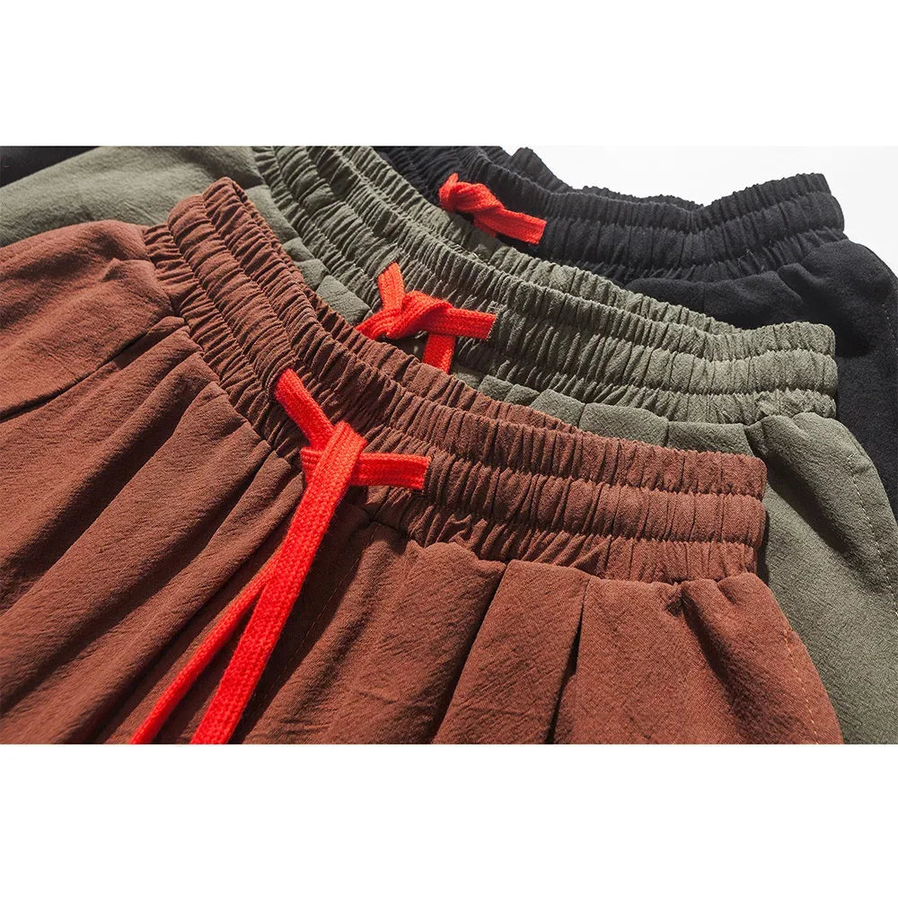 New Oversized Men Harem Pants Loose Chinese Style Cotton and Linen Sweatpants Joggers High Quality Casual Trousers Men