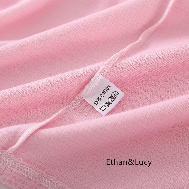 100% Cotton Waffle Robes for Women Summer Thin (nine Sleeves + Short Sleeves) Bathrobe Nightgown Home Service Hotel Bathrobe