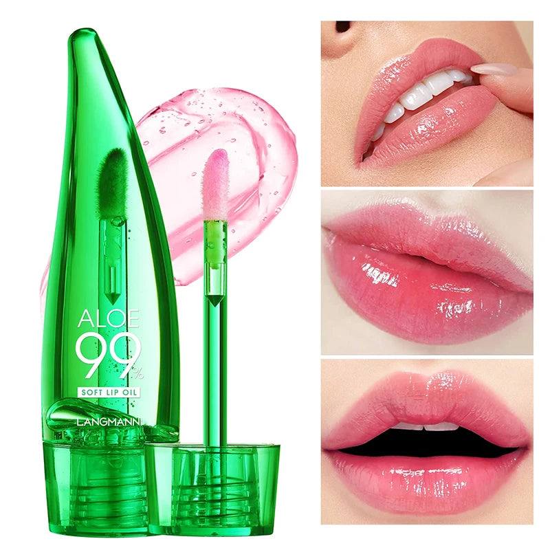 Natural Aloe Lipstick Lip Moisturizing Nourish Waterproof Color Lip Tint Long Lasting Gloss Changeable Color Lip Oil Lip Balm