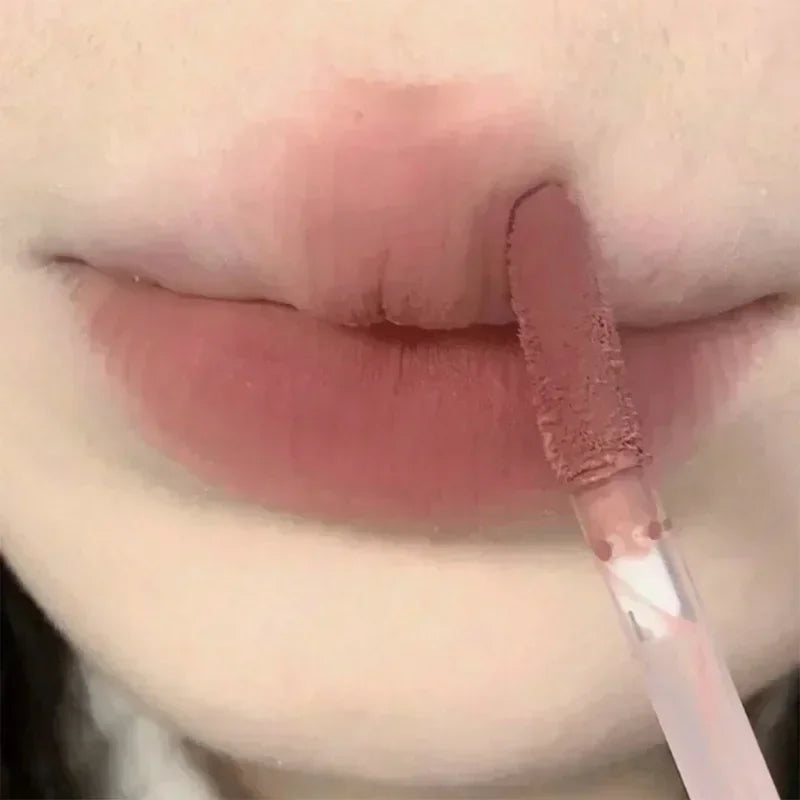 6 Colors Matte Lip Gloss Waterproof Easy To Wear Velvet Rose Red Brown Lip Mud Nude Lasting Liquid Lipstick Lips Makeup Cosmetic