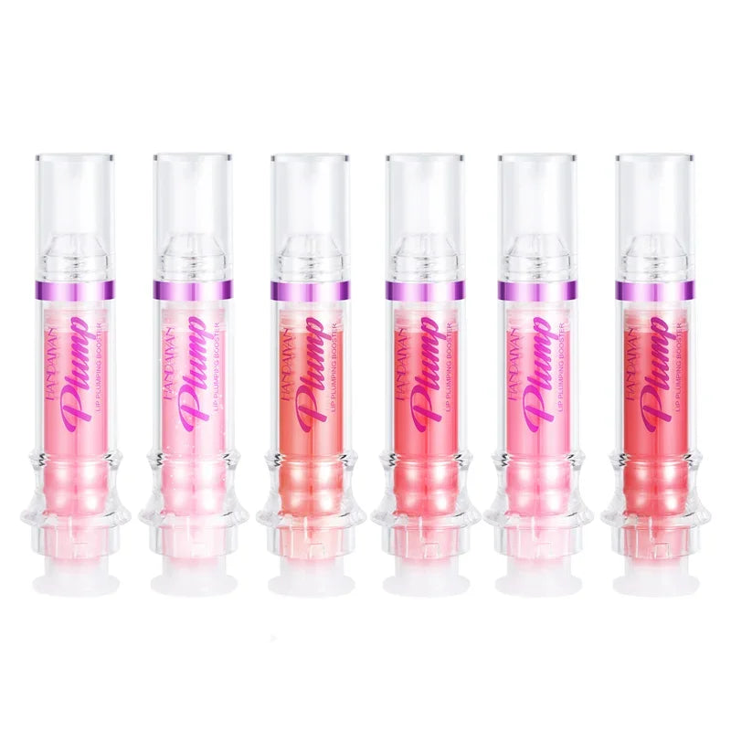 HANDAIYAN PLUMP & POUT Lip Plumping Booster Gloss High Shine for Plumper Looking Lips Extreme Shine Crystal Volume Lip Oil Hot