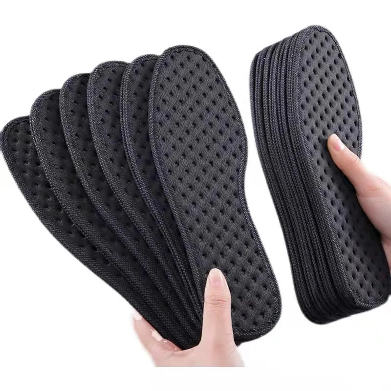 Bamboo Charcoal Deodorant Insoles Mesh Breathable Absorb-Sweat Shoe Pads Men Running Sport Insert Light Weight Insole Brioche