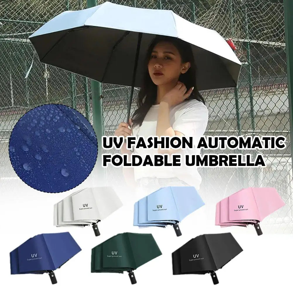 Mini Folding Automatic Umbrella Anti Uv Rain Umbrella Parasol Men Fashion Umbrella Children Portable Light Women Windpr V3r2