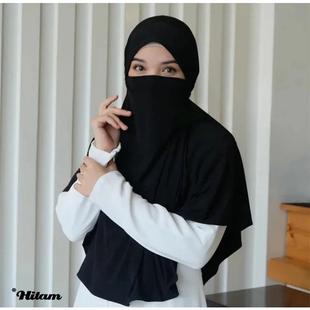 Large Plain Muslim Ethnic Scarf Women Hijab Islamic Muslim Hijab Instant Turban Arabic Scarfs Khimar Fashion Ramadan Headwraps