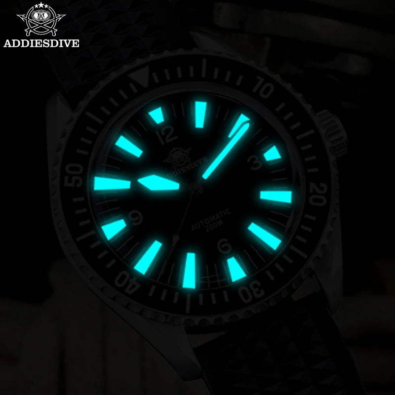 ADDIESDIVE Business Men's Watch Sapphire Crystal 200m Dive Reloj Hombre NH35 Luminous Automatic Mechanical Watches reloj hombre