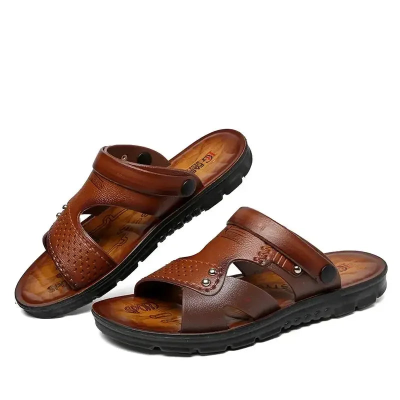 Sandals Men's Summer Peep-toe Youth Beach Shoes Dual-use Beach Slippers Non-slip Men's Sandal Mens Shoes