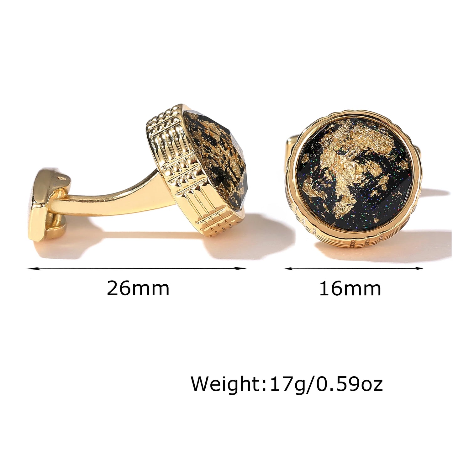 Cufflinks Gold Color TOMYE XK22S014 Personalized Round Tuxedo Formal Shirt Cuff Links Button for Men Wedding Gifts Jewelry