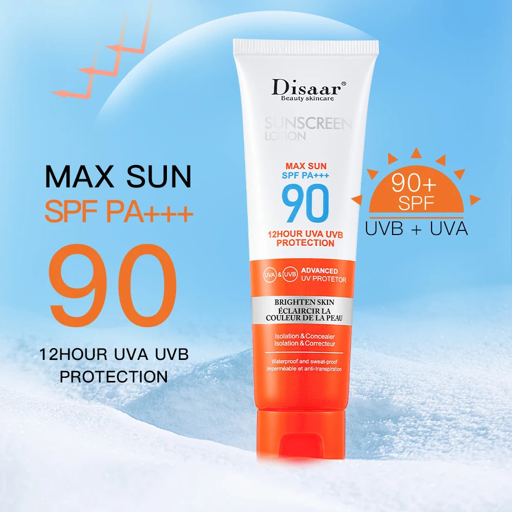 Disaar Facial Sunscreen SPF 50/60/90 UV Protective Sun Cream Moisturizing Skin Body Sunscreens Anti Sun Face Protection