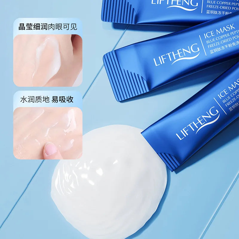 20 Piece Blue Copper Peptide Facial Mask Anti-Aging Moisturizing  Hydrating Freeze-dried Powder No-wash Sleep Mask Skin Care