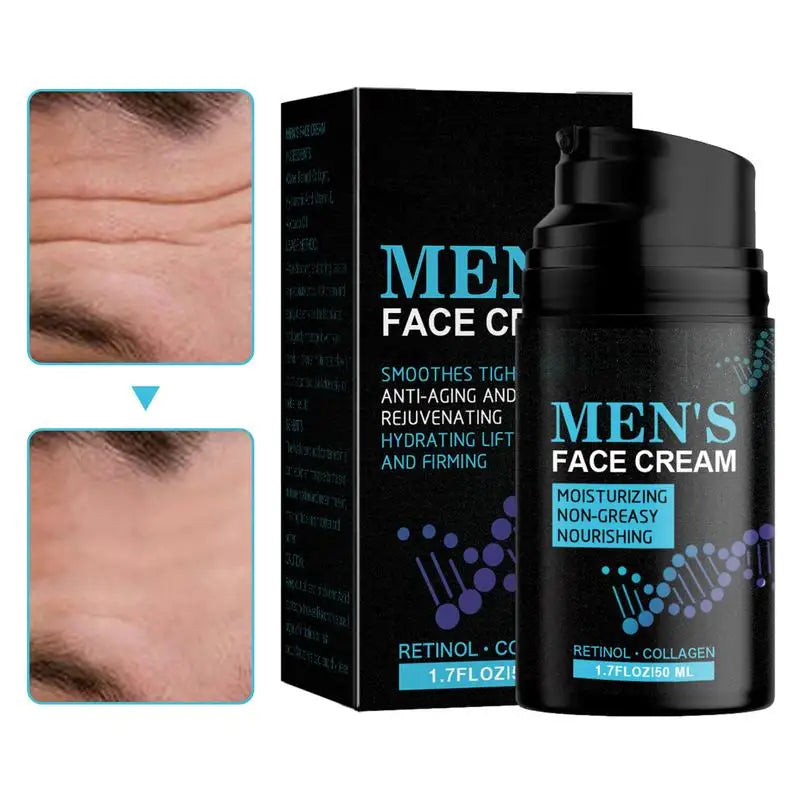 50ml Men's Moisturizing Cream Men Skin Tightening Cream Pore Shrink Facial Skin Cream Moisturizing Tightening Skin Repair Cream