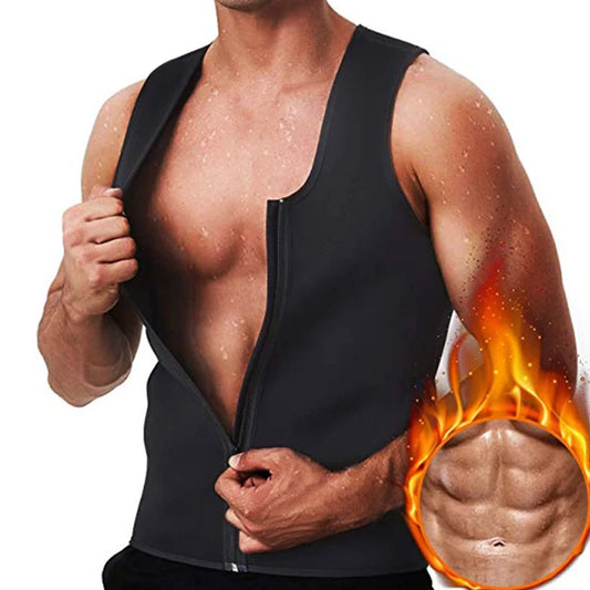 Men's Body Shaper Waist Trainer Sauna Vest Compression Sweat Shirt Corset Top Abdomen Slimming Shapewear Fat Burn Fitness Suits
