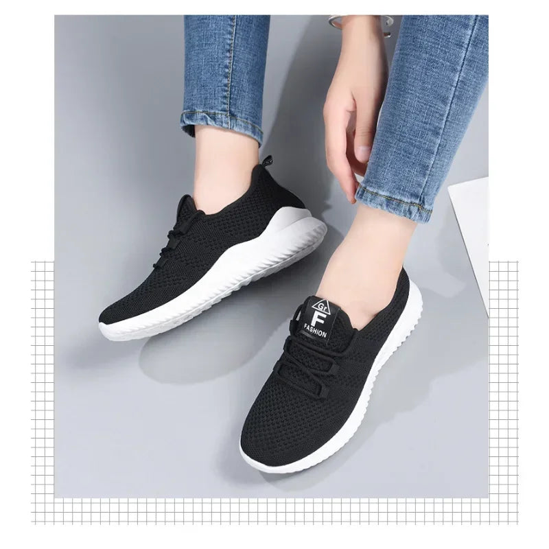 2023 Women's Casual Sneakers Summer Comfortable Breathable Platform Shoes Fashion Women Versatile Lace-up Shoe кроссовки женские