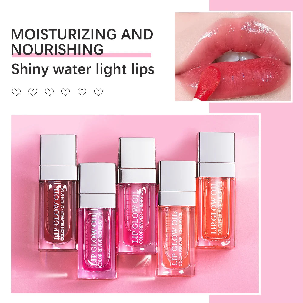 Crystal Jelly Moisturizing Lip Oil Plumping Lip Gloss Makeup Sexy Plump Lip Glow Oil Tinted Lip Plumper 6ml 1 Piece