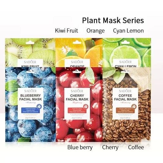 10 piece facial mask set Fresh fruit facial mask moisturizing, bright and tender facial mask skin care set