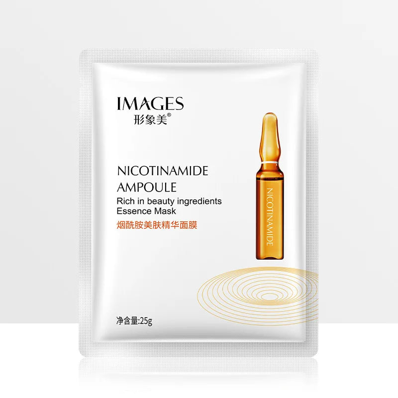 IMAGES 10pcs Hyaluronic Acid Niacinamide Face Masks Moisturizing Shrinking Pores Sheet Mask Beauty Skin Care Facial Mask
