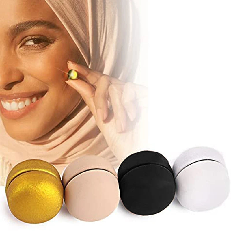 Metal Hijab Scarf Magnet Muslim Women Magnetic Hijab Pins Islamic Pinless Safety Headscarf Brooches Accessories