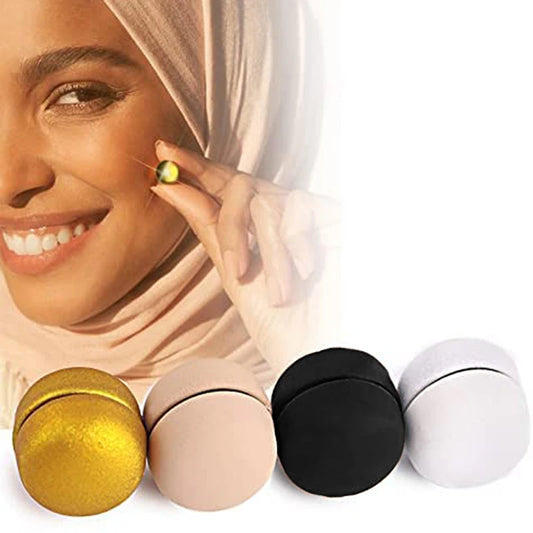 Metal Hijab Scarf Magnet Muslim Women Magnetic Hijab Pins Islamic Pinless Safety Headscarf Brooches Accessories