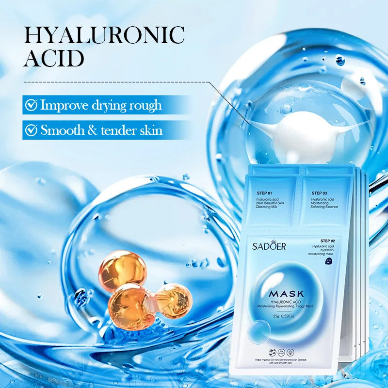 5/10/20pcs Hyaluronic Acid Hydrating Facial Mask Hydrating Shrinking Pores Sheet Face Masks Moisturizing Face Masks Skin Care