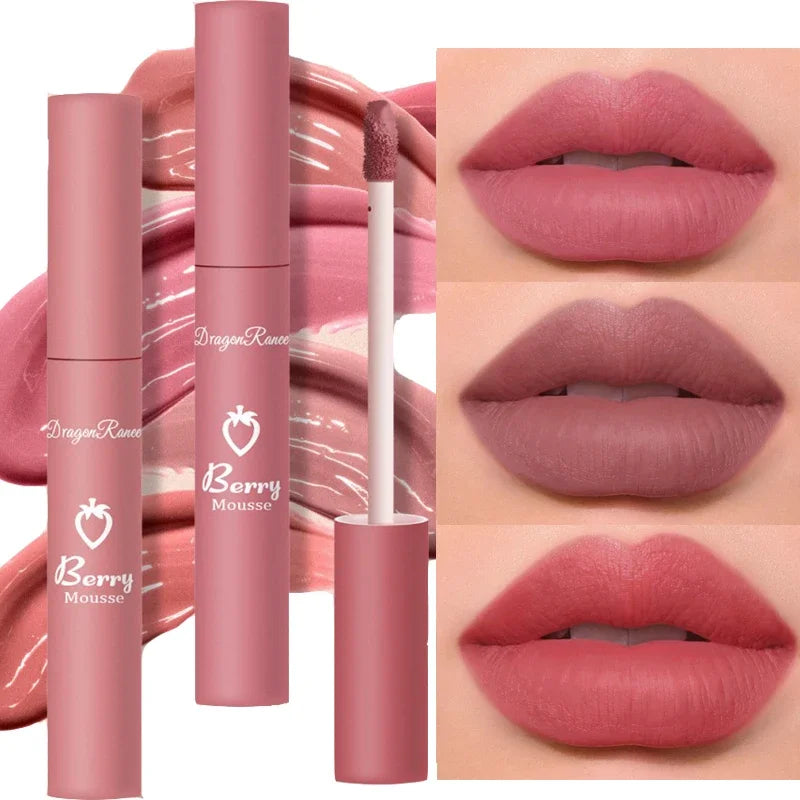 Nude Matte Lip Gloss 12 Colors Long-lasting Velvet Lipstick Waterproof Non-fade Non-stick Cup Lipsticks Women Makeup Cosmetic