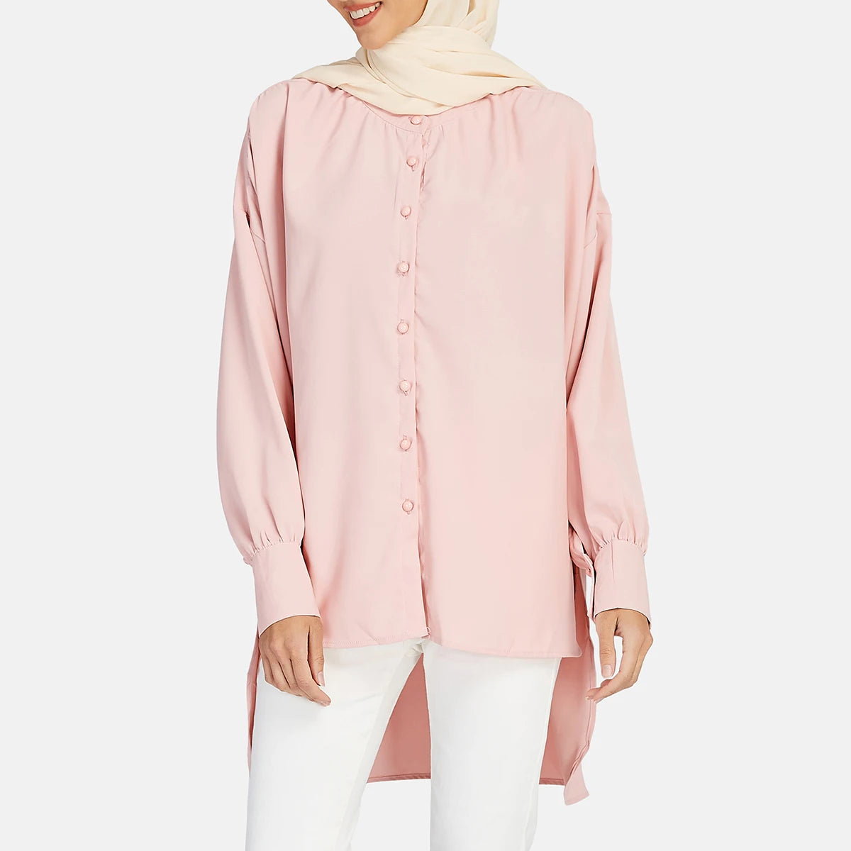 Long Tops for Women Fashion Loose Shirts Muslim Ramadan Islamic Dubai Turkey Elegant Arabic Tunics Plus Size Blouse S-5XL Blusas