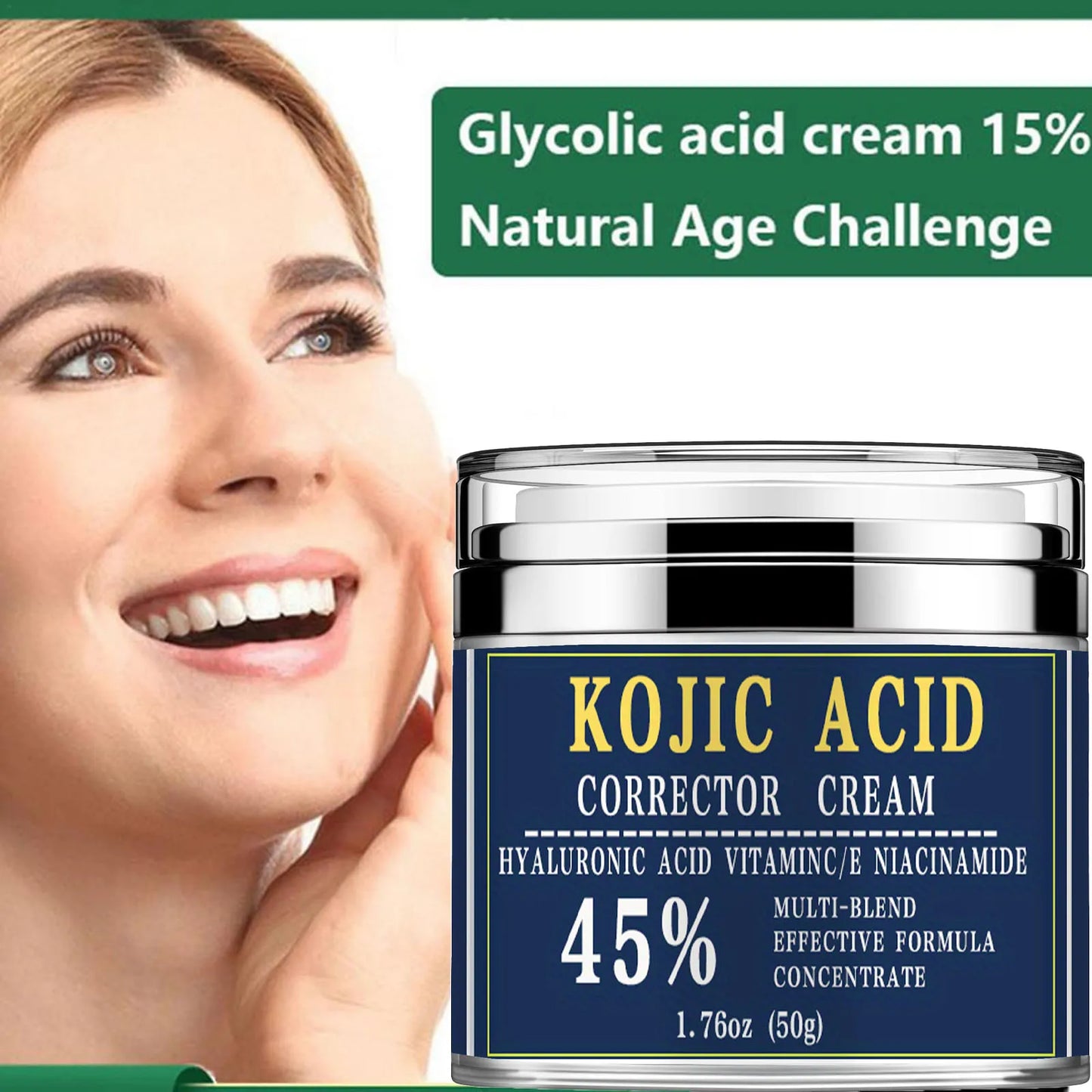Glycolic Acid Cream with 15% Lifting & Firming Face Cream Hydrates & Moisturizes Improve Dark Spot Sagging Skin Fades Fine Lines