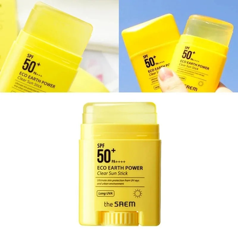 THE SAEM Eco Earth Power Clear Sun Stick SPF50+ PA+++ 16g UV Protective Cream Anti Oxidant Oil-control SunCream Korea Cosmetics
