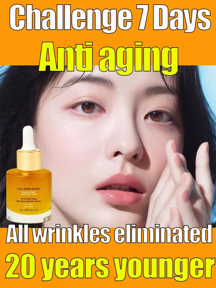 Collagen Face Serum Wrinkle Removalr Whitening Moisturizing Fade Fine Lines Dark  Anti Aging Spots Korean Face Care Cosmetics