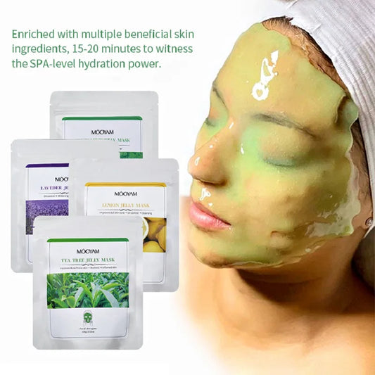 100g Peel-Off Jelly Mask Rose 24k Gold Lavender Tea tree Hydrating Facial Mask Spa Natural Gel Face Masks