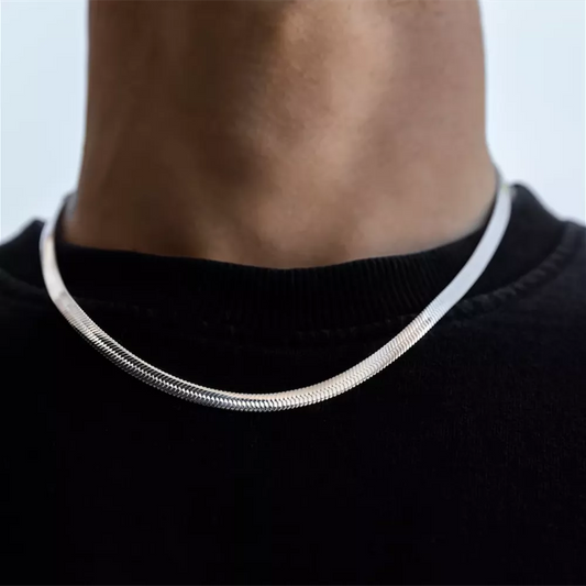 Hip Hop Snake Chain Necklace for Men New Fashion Stainless Steel Silver Color Necklace Jewelry Accessories Party Gift